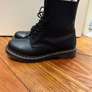 Dr. Martens Black Boots with Brown Insole